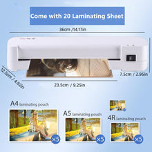 Load image into Gallery viewer, Laminator, A4 Laminator Machine, 13in Laminator Hot &amp; Cold Thermal Laminator For Home Office School Business Use With Paper Trimmer and Corner Rounder
