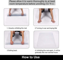 Load image into Gallery viewer, kibhous Office Mat for Hardwood Floor, 36" x 48" Rectangle Clear Chair Mat ,Matte, PVC
