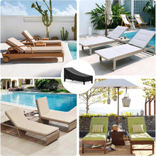 Load image into Gallery viewer, Funsmile Chaise Lounge Cover Patio Outdoor Furniture Covers Waterproof 2 Pack 68W x 30D x 30H inch Black
