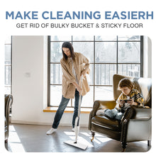Load image into Gallery viewer, Kibhous Superfine Fiber Spray Mop for Floor Cleaning, with Refillable Spray Bottle and 3 Washable Pads, Used for Flat Mop in Home Kitchen, Hardwood Laminated Wood Tile Floor Cleaning, White
