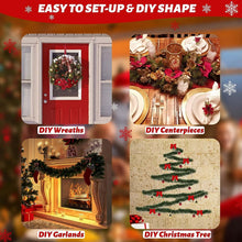 Load image into Gallery viewer, 50FT Christmas Garland for Christmas Decoration, Non-Lit Soft Green Unlit Artificial Greenery Garland for Outdoor Or Indoor Decor, Artificial Christmas Twist Garland for Wedding Party Decoration
