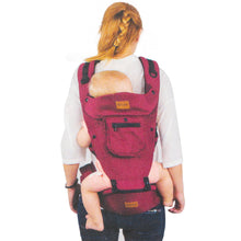 Load image into Gallery viewer, Silensys 5-in-1 Baby Strap Carrier with Hip Seat Kangaroo Bag, Detachable Multifunctional Waist Support Stool Strap, Red

