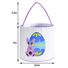 Load image into Gallery viewer, Movsou Easter Bunny Basket Bags for Kids Canvas Eggs Hunt Bag Rabbit Easter Basket for Kids Easter Hunting
