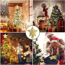 Load image into Gallery viewer, Cowin Christmas Tree Topper Projector, LED Star Tree Topper Light, Glitter Gold Star Topper Projector with Rotating Star Projection for Indoor Christmas Tree Decor, Xmas Decorations
