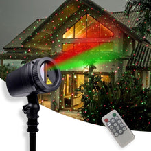 Load image into Gallery viewer, Christmas Laser Stars Projector Lights 3 modes Remote Control Waterproof Timer for Holiday Party Garden,Red &amp; Green
