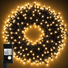 Load image into Gallery viewer, Christmas String Lights Plug in, 99FT 300 LED 8 Lighting Modes for Outdoor Christmas Tree Lights Wedding Party Decoration, Warm White
