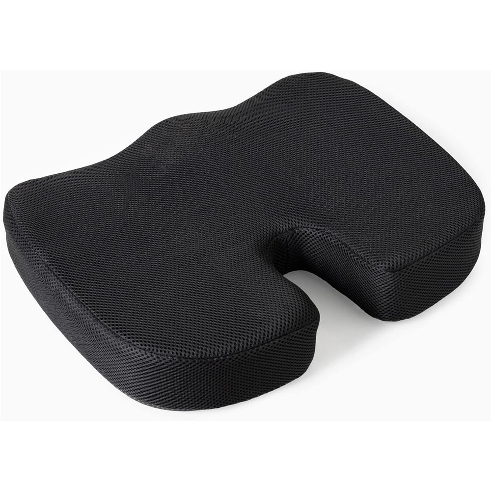 Premium Comfort Seat Cushion - Non-Slip Memory Foam Coccyx Pad for Back, Tailbone & Sciatica Pain Relief- Posture Corrector for Office Chair, Gaming Chair, Car Seat and Wheelchair