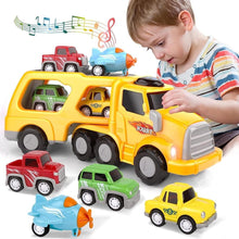 Load image into Gallery viewer, Funsmile Kids Toys Car for Boys Boy Toy Trucks 6 in 1 Carrier Vehicle Transport Toys Birthday Party Boy Gifts for Kids
