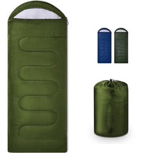 Load image into Gallery viewer, COWIN Sleeping Bags for Adults Backpacking Lightweight Waterproof 41℉-59℉ for Camping Hiking Outdoor Travel with Compression Bags 3.52lb , Military Green
