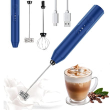 Load image into Gallery viewer, Uncahome Milk Frother Wand Drink Mixer - Handheld Milk Frother Electric Whisk - Easy-Clean Stainless Steel Frother Wand &amp; Mini Blender - Electric Coffee Frother for Milk Coffee Lattes
