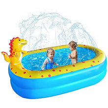 Load image into Gallery viewer, Movsou Inflatable Dinosaur Pool for Kids kid pool Kiddie Pool 67"x 41"x 32"H Indoor&amp;Outdoor Kids Swimming for Ages 2+ Blue
