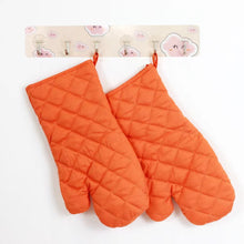 Load image into Gallery viewer, Movsou Oven Mitts 2 Pcs Set, Kitchen Oven Glove High Heat Resistant Long Flexible Thick Gloves for Cooking BBQ Kitchen Mitt Orange
