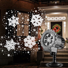 Load image into Gallery viewer, Christmas LED Snowflake Projector Lights Outdoor, 3D Snowfall Projection Lamp Outside Waterproof, Black
