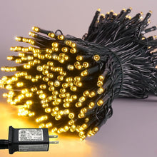 Load image into Gallery viewer, Funsmile Christmas String Lights LED Twinkle Cluster Lights 82Ft 200Led 8 Modes Timer Memory Function for Christmas Xmas Tree Holiday Party Garden Warm White

