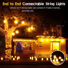 Load image into Gallery viewer, 66ft LED Christmas Tree Lights Indoor Plug in, 8 Modes Twinkle Christmas String Lights for Indoor Outdoor Xmas Tree Wedding Party Decoration (Warm White)
