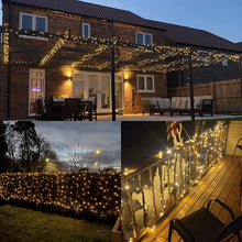Load image into Gallery viewer, Funsmile Christmas String Lights LED Twinkle Cluster Lights 82Ft 200Led 8 Modes Timer Memory Function for Christmas Xmas Tree Holiday Party Garden Warm White
