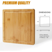 Load image into Gallery viewer, Yibidys Charcuterie Boards Cheese Board Set, Small Charcuterie Board Bamboo Cheese Board with Slide-Out Drawer, House Warming Gifts New Home, Wedding Gifts for Couple, Bridal Shower Gift
