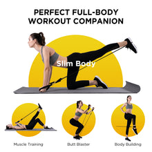 Load image into Gallery viewer, Movsou Resistance Exercise Bands Workout up to 150 Lb., Indoor and Outdoor with Door Anchor and Handles for Strength, Slim, Yoga, Home Gym Equipment for Men and Women
