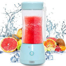 Load image into Gallery viewer, Kibhous Wireless Portable 6-Blade Electric Sand Ice Juice Cup, Portable Blenders Used for Baby Food, Travel, Gym and other USB Rechargeable Mini Blenders（Blue）
