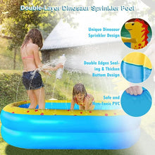 Load image into Gallery viewer, Movsou Inflatable Dinosaur Pool for Kids kid pool Kiddie Pool 67"x 41"x 32"H Indoor&amp;Outdoor Kids Swimming for Ages 2+ Blue

