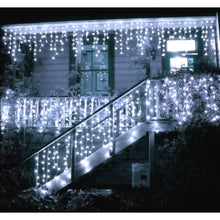 Load image into Gallery viewer, 360 LED Christmas Icicle Lights, 29.5 FT Curtain Fairy Icicle String Lights, Christmas Decorations, Led Twinkle Lights for Holiday, Party, Wedding, Eaves, White

