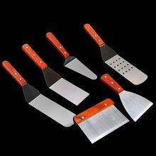 Load image into Gallery viewer, Movsou Griddle Accessories Set Flat Top Grill Tools Set Spatula Kit Stainless Steel for Blackstone and Camp Chef Cooking Outdoor BBQ Camping 9 Pcs
