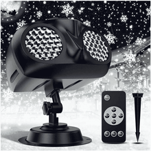 Load image into Gallery viewer, Uncahome Christmas Snowflake Projector Lights, Remote Control Timing Waterproof LED Snowfall Landscape Lights Suitable for Christmas, Indoor and Outdoor Party Decorations
