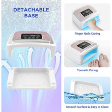Load image into Gallery viewer, Maraawa UV LED Nail Lamp, 120W Rechargeable Cordless Nail Lamp, 4 Timer Modes with Crystal Diamonds，White
