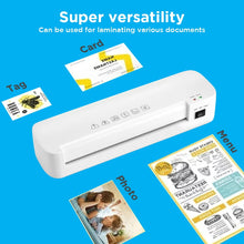 Load image into Gallery viewer, Laminator, A4 Laminator Machine, 13in Laminator Hot &amp; Cold Thermal Laminator For Home Office School Business Use With Paper Trimmer and Corner Rounder
