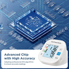 Load image into Gallery viewer, Blood Pressure Monitors for Home Use，Automatic Upper Arm Blood Pressure Cuff BP Machine with Backlit Display for 2 Users, White
