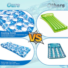 Load image into Gallery viewer, COWIN Inflatable Pool Floats Raft Water Hammock Lounge Adults with Headrest Floating Pool Lounge Contour Lounger for Men Women 73 x 34 Inches (Blue)
