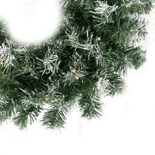 Load image into Gallery viewer, Swtroom 18ft Christmas Garland with Battery Operated 50 LED Lights and Timer Snow Flocked Christmas Decorations Xmas Garland for Stairs Fireplaces Wall Door Xmas Garland
