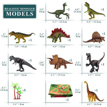 Load image into Gallery viewer, Dinosaur Toys with Play Mat &amp; Trees for Toddlers, Realistic Jurassic Dinosaur Figures to Create a Dino World Includes 9 Kinds of Dinosaurs, Gift for Toddlers Boys &amp; Girls (Age 3+)
