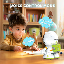 Load image into Gallery viewer, Kids Robot Toys Smart Spacemen Toys With Dynamic LED Eyes, Interactive Robots with Touch Sensor,Voice Control,Sing,Dance Christmas Birthday Gift Toys
