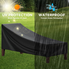 Load image into Gallery viewer, Funsmile Chaise Lounge Cover Patio Outdoor Furniture Covers Waterproof 2 Pack 68W x 30D x 30H inch Black
