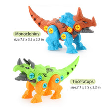 Load image into Gallery viewer, Dinosaur Toys Take Apart Stem Building Construction Toys with Electric Drill Gift for Toddlers Boys Girls 4 5 6 7 8 Year Old
