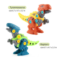 Load image into Gallery viewer, Dinosaur Toys Take Apart Stem Building Construction Toys with Electric Drill Gift for Toddlers Boys Girls 4 5 6 7 8 Year Old
