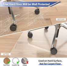 Load image into Gallery viewer, kibhous Office Mat for Hardwood Floor, 36" x 48" Rectangle Clear Chair Mat ,Matte, PVC
