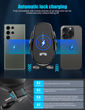 Load image into Gallery viewer, Wireless Car Charger, 15W Fast Charging Auto Clamping Car Charger Phone Mount, Windshield Dashboard Air Vent Car Phone Holder, Fit for iPhone, Samsung, Etc
