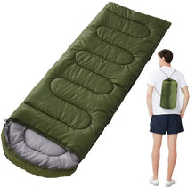 Load image into Gallery viewer, COWIN Sleeping Bags for Adults Backpacking Lightweight Waterproof 41℉-59℉ for Camping Hiking Outdoor Travel with Compression Bags 3.52lb , Military Green
