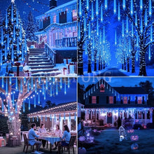 Load image into Gallery viewer, Christmas Lights Outdoor, Icicle String Light 16 Tubes 384LEDs for Xmas Tree Christmas Decorations Party Wedding Holiday Yard, Blue
