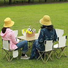 Load image into Gallery viewer, COWIN Folding Camping Table Portable , 37.4&#39;&#39; x 22.4&#39;&#39; Beach Table for Sand, Foldable Side Table, Foldable Portable Camping Table, Folding Camp Table Camping Folding Table Small Camping Table Aluminum
