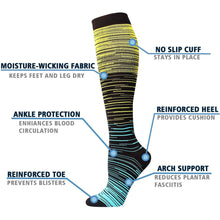 Load image into Gallery viewer, Silensys 5 pairs Gradual Compression Sports Nylon Socks, Waterproof and Sweat Proof, Fast Drying
