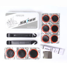 Load image into Gallery viewer, Cosmonic Bike Repair Kit with Bicycle Saddle Bag, 14 in 1 Multi Tool, Glueless Tire Tube Patches, Tire Levers Included, Practical Cycling Under Seat Pack Set
