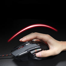 Load image into Gallery viewer, Meidong X7 Wired Gaming Mouse Spectrum Backlit Ergonomic Mouse with 7 colorful breathing light Backlight Modes and Four gears adjustable DPI for Windows PC Gamers(Black)
