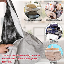 Load image into Gallery viewer, COSMONIC No Filler Bean Bag Chair Sofa Cover,No Filler Bean Bag Chair Cover for for Adults and Kids,Recliner Gaming Bean Bag for Home Garden Living Room (Grey, L:(31.5*35.4))
