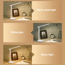 Load image into Gallery viewer, LED Desk Lamp, Eye-Caring Office Table Lamps, USB Charging Port, Sensitive Touch Control with 3 Levels Adjustable Brightness, Foldable and Adjustable Arm, for Bedroom, Office, Study
