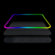 Load image into Gallery viewer, RGB Gaming Mouse Mat Pad - Large Extended Led Mousepad with 14 Lighting Modes 8 Kinds of Monochrome, Anti-Slip Rubber Base with Waterproof Coating Mouse Mat for Gamer 31.5×11.8×0.16 in
