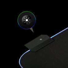 Load image into Gallery viewer, RGB Gaming Mouse Mat Pad - Large Extended Led Mousepad with 14 Lighting Modes 8 Kinds of Monochrome, Anti-Slip Rubber Base with Waterproof Coating Mouse Mat for Gamer 31.5×11.8×0.16 in
