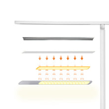 Load image into Gallery viewer, LED Desk Lamp, Eye-Caring Office Table Lamps, USB Charging Port, Sensitive Touch Control with 3 Levels Adjustable Brightness, Foldable and Adjustable Arm, for Bedroom, Office, Study
